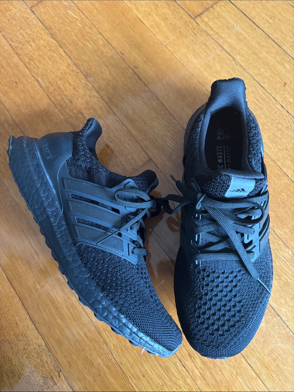 adidas Men's Black Knit Running Sneakers